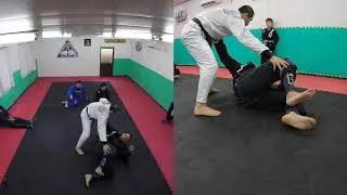 Armbar escape split screen