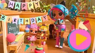 День Рождения ЛОЛ. Распаковка мини кукол. LOL doll birthday party. Mini LOL Family Shops unboxing.