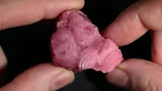 4.2 cm Rhodochrosite on Manganite, rare habit, N'Chwaning Mine, South Africa