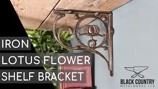 Lotus Flower Iron Shelf Brackets 25 x 23cm
