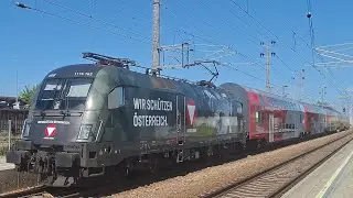 Abfahrt des REX1 2349 in Strasshof an der Nordbahn am 11.8.2025