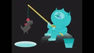 Something went wrong / yeti fishing t-rex google (animated)