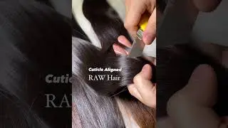 How to distinguish real cuticle aligned #cljhair #humanhair #hairextension raw hair
