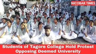 Students of Tagore College Hold Protest Opposing Deemed University