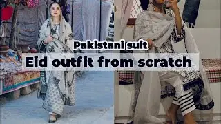 My Eid outfit from scratch #eidoutfitideas #haniaamir