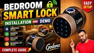 Golens bedroom digital lock installation & demo || Golens Royale X40 smart lock configuration || 