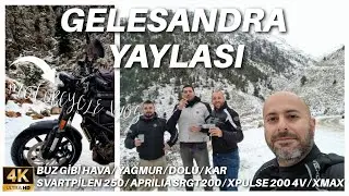 Gündoğmuş GELESANDRA Yaylası Turu | Karda Yağmurda Motosiklet Sürmek | Donduk | Islandık | Kaydık