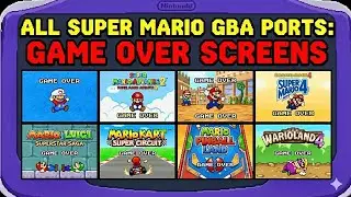 Все экраны GAME OVER для портов Mario на Game Boy Advance