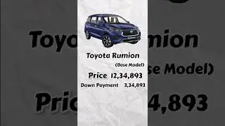 Toyota Rumion On road price in India