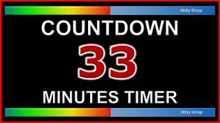 ⏰ 33 Minutes Timer - Countdown Full HD 1080p - Background Relaxing Music
