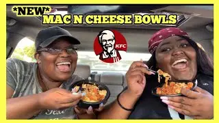 TRYING KFC *NEW* MAC N CHEESE BOWLS MUKBANG | DeLexisEats