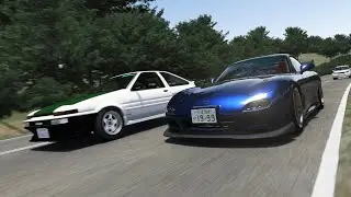 Mazda RX-7 Spirit R // Close calls // AC gameplay