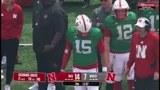 Dylan Raiola Touchdown Pass to Jaylen Lloyd Nebraska Husker Football Spring Game 4/27/24