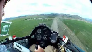 Inside glider landing Cedar Valley, Utah