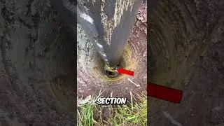 Бурение глубокой ямы в земле