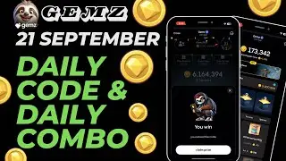 New Airdrop🤑 | Gemz Daily Combo 21 September | Gemz Daily Code 21 September | Daily Combo Today