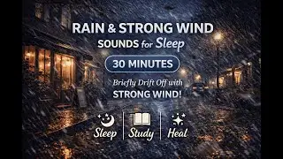 Rain & Strong Wind Reset | Sleep &bull; Study &bull; Healing (30 Minutes) | Calm Storm