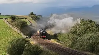 BR 70000 Britannia returns to the Long Drag with the Settle Carlisle Fellsman 03/09/25