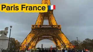 Paris France 🇫🇷 night walking around Tour Eiffel 