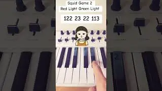 SQUID GAME 2 - Red Light Green Light - Piano #easy #piano #pianotutorial #pianolessons #squidgame2