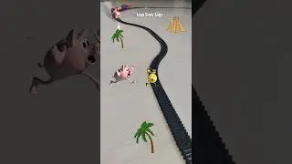 Piggy Bank 🐷 is following the coin near the railway track and the train is approaching fast 🐷 🪙 🚂
