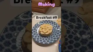 My kids eating breakfast 9 🍌 Crumpets with peanut butter and bananas. #breakfast #cooking #crumpet