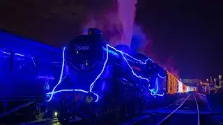 Steam locomotive No. 75069 And British Rail Class 20. Christmas Ride Along. Severn Valley Railway.