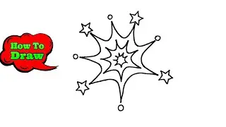 How To Draw A Firework Easy Step By Step / Drawing Fireworks For Beginners