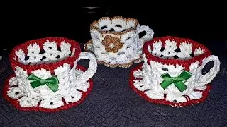 Crochet Tea cups                            #crochetpatterns #crochet #crochetaddict