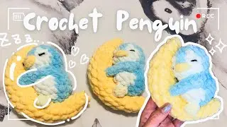 Fluffy Crochet Penguin Tutorial🐧 Make the Cutest Amigurumi🧶✨