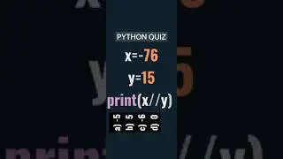 PYTHON QUIZ ON ARITHMETIC OPERATORS 