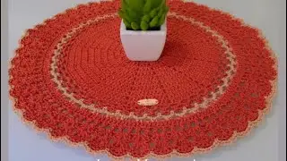 (Destro) CENTRO DE MESA RUBI EM CROCH&Ecirc; F&Aacute;CIL #arte #crochet #artesanato 