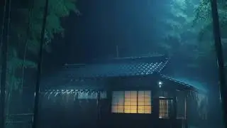 Rainy Night at a Cozy Japanese Bamboo Forest House 🌧️ No Music &ndash; Pure Rain for Deep Sleep
