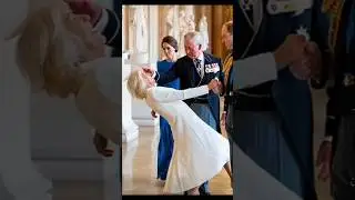High heels slip 👠 😂#Camilla #KingCharles #RoyalFamily #HighHeelsFail