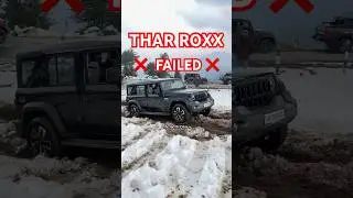 Thar Roxx struggling in snow ❄️ #thar #thar4x4 #tharroxx #tharloverthar #offroad #car #fail #4wd