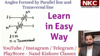 Angles formed by Parallel Lines and Transversal Line | Geometry