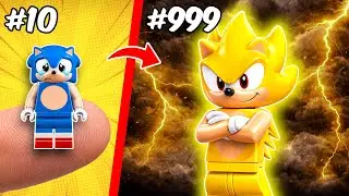 I built a creative SUPER SONIC: novice vs. professional vs. hacker | Brick Trick Spanish