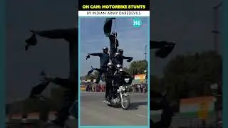 Indian Army Daredevils Perform Motorbike Stunts At Republic Day Parade Rehearsals