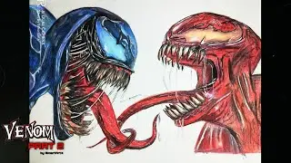 VENOM: LET THERE BE CARNAGE | VENOM PART 2 | VERY EASY | How To Draw Realistic CARNAGE |