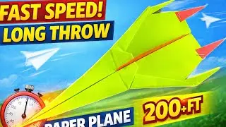 How to Make a Long Throw FAST Speed Paper Plane ✈️ | Extreme Distance & Power Flight