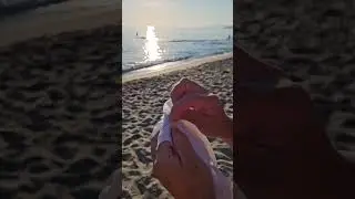 Mare, tramonto e ricamo il mix di relax perfetto &hearts;️ #debbyricami #ricamoamano #embroidery #bordado