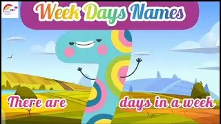 Names of the Week days cartoonic for kids learning purpose | Touch The Sky