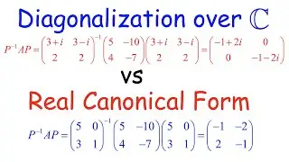 Complex Diagonalization, Real Canonical Form (Real Normal Form) for Matrices w/ Complex Eigenvalues