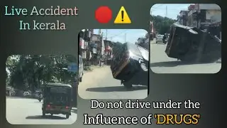 Live Accident in Kerala... Drunken Auto Rickshaw Driver makes accident...🛑⚠️