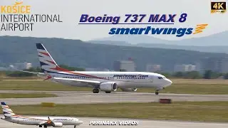 Boeing 737 MAX 8 Smartwings 🇨🇿 ▲ Košice International Airport ▲Take off + ATC