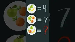 Fun Math: The Fruit Plate Puzzle 🍎🍌🍊 | Solve This Logic Challenge #MathPuzzlev  #logicgames