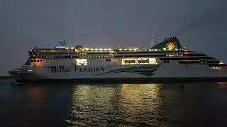 Video 2019, Irish Ferries/Ulysses, Arriving At, Poolbeg Dublin