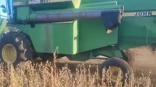 My brother cutting beans with my old 4425 JD combine 
