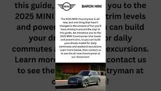 2025 MINI Countryman Trim Levels | Baron MINI #shorts