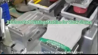 Professional Dual Colors Ink Pad Printing Machine for Work Gloves